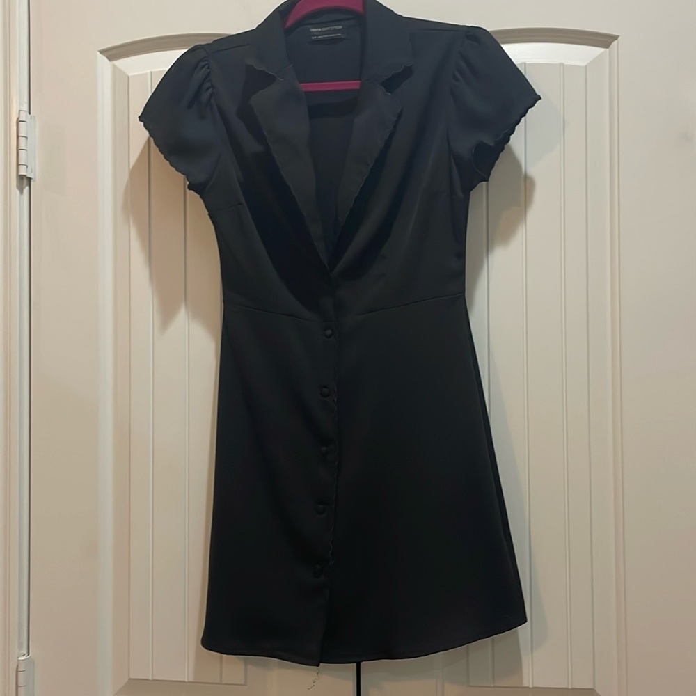Urban outfitters, black “waitress“ button-down dress